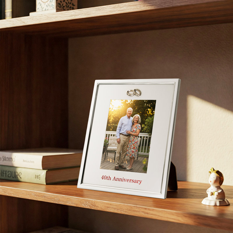 Silver Metal Picture Frame with Mat