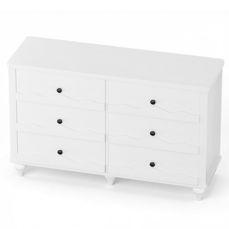 Commode 43,3 po avec tiroirs en bois Abson, Blanc