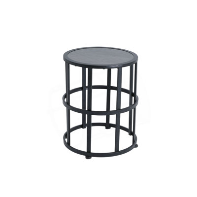 Table d'appoint en céramique avec structure en fer thermolaqué
