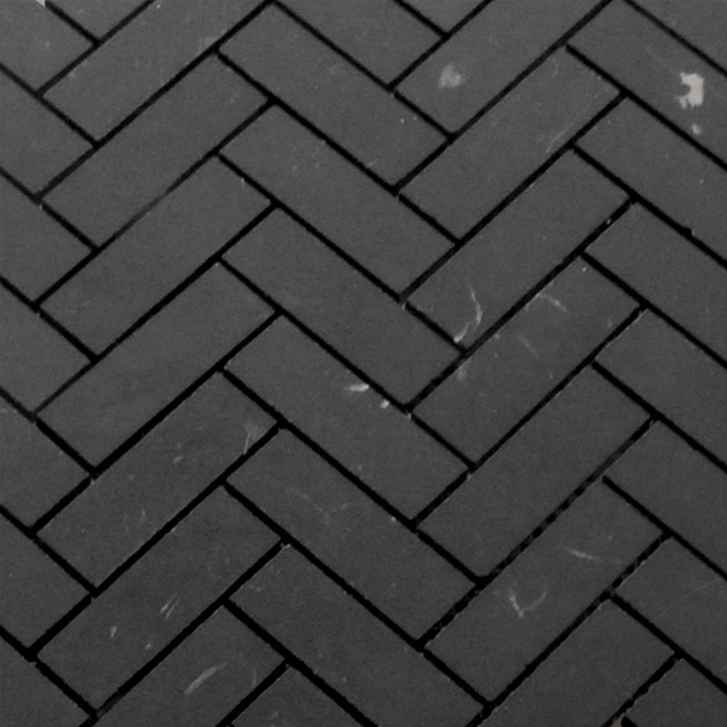 13" x 12" Marble Herringbone / Chevron Mosaic Wall & Floor Tile