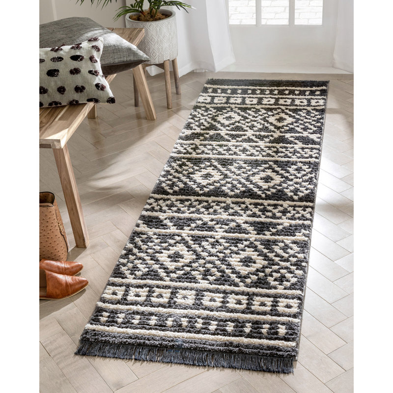 Maya Moroccan Area Rug, Runner 90 x 220cm
