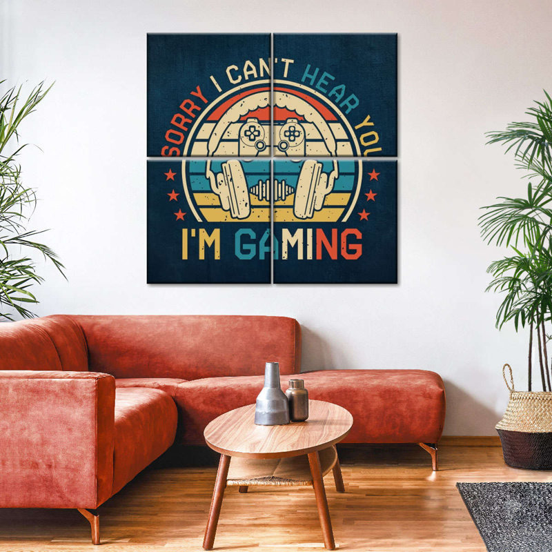 «Can Hear Hear You I'm Gaming», reproduction sur toile, H 18 po x l 18 po x P 1 po
