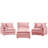 102" Modular L-Shaped Sectional Sofa, 3-Seater Cloud Couch With Ottoman-634393780