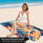 1PCS Tropical Sunset Beach Towel with Palm Trees and Sailboat