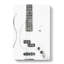 White Bass Guitar - Wrapped Canvas-56662474