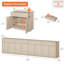 Armoire d'appoint moderne avec 8 portes et tiroir, commode d'appoint multifonctionnelle avec grand rangement et tablette réglable-921422583-959611713