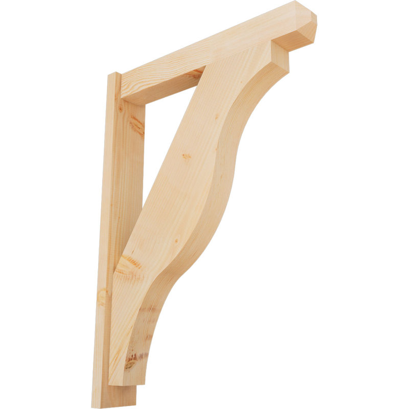 Persienne en bois rustique Funston Craftsman, Sapin Douglas de 5 1/2 po (lisse), P 30 po x H 42 po