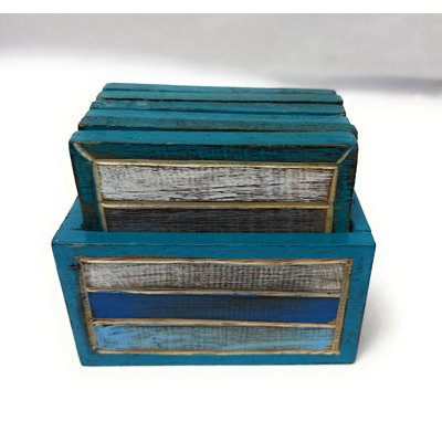 Ensemble de 6 sous-verres en bois