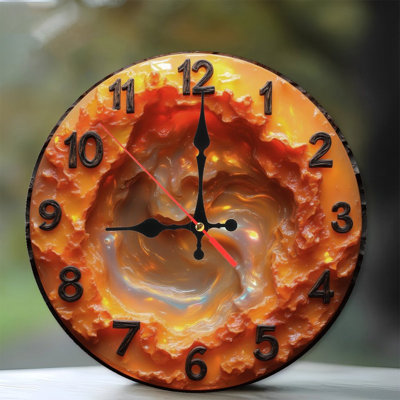 Horloge avec chiffres tourbillonnants