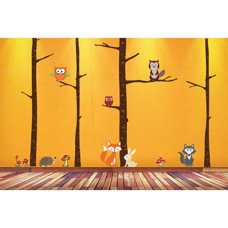 Non-Wall Damaging Wall Decal, 108" H x 132" W, Brown