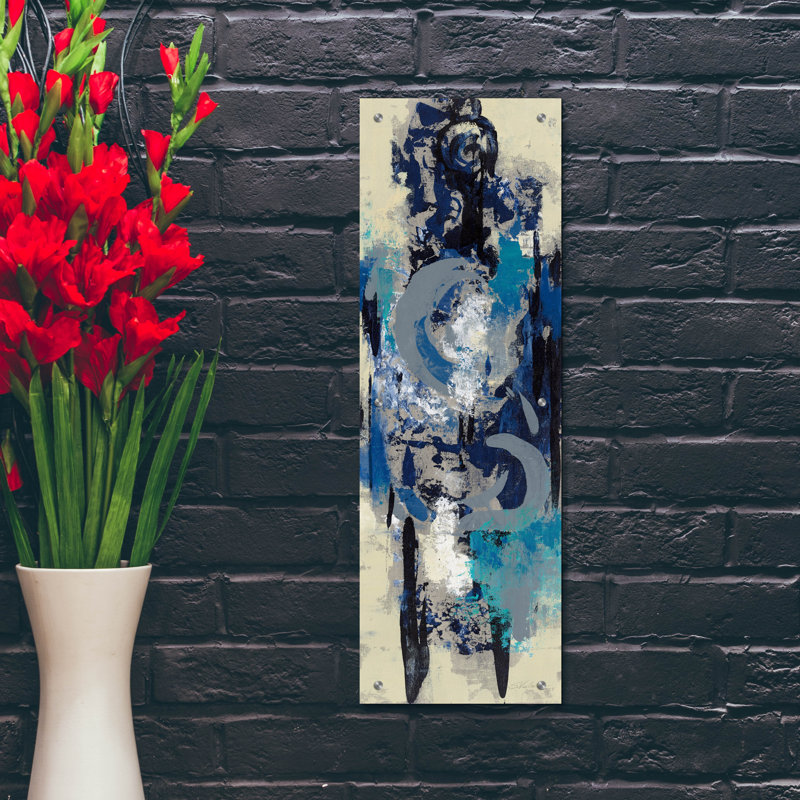 «Evening Sign II» par Silvia Vassileva, art mural en verre acrylique, H 36 po x l 12 po