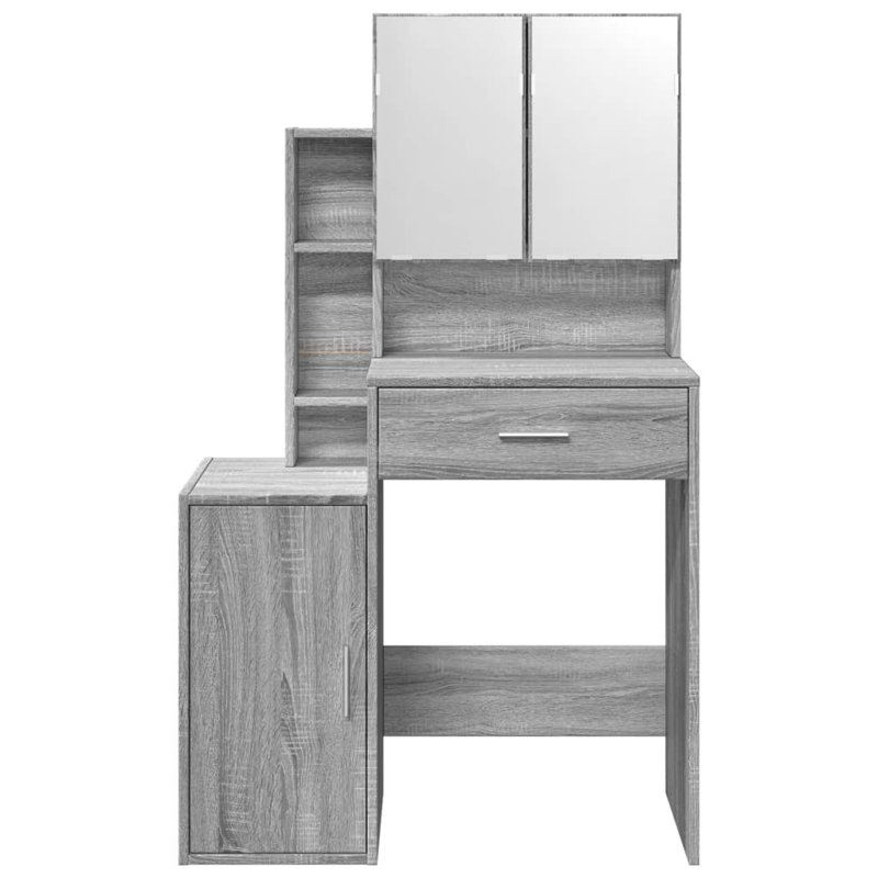 Dressing Table with Mirror, Grey Sonoma