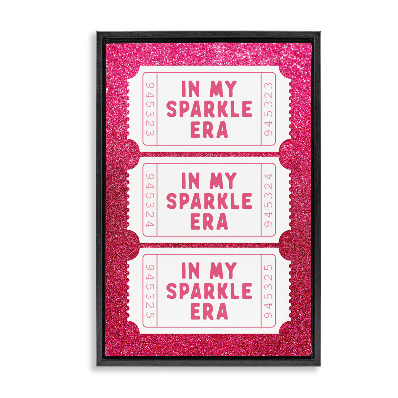 Cadre flottant In My Sparkle Era, Cadre flottant noir de jais, H 25 po x l 17 po