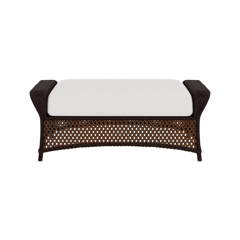 Grand Traverse Outdoor Ottoman, Caramel, Canvas Natural Sunbrella® Canvas