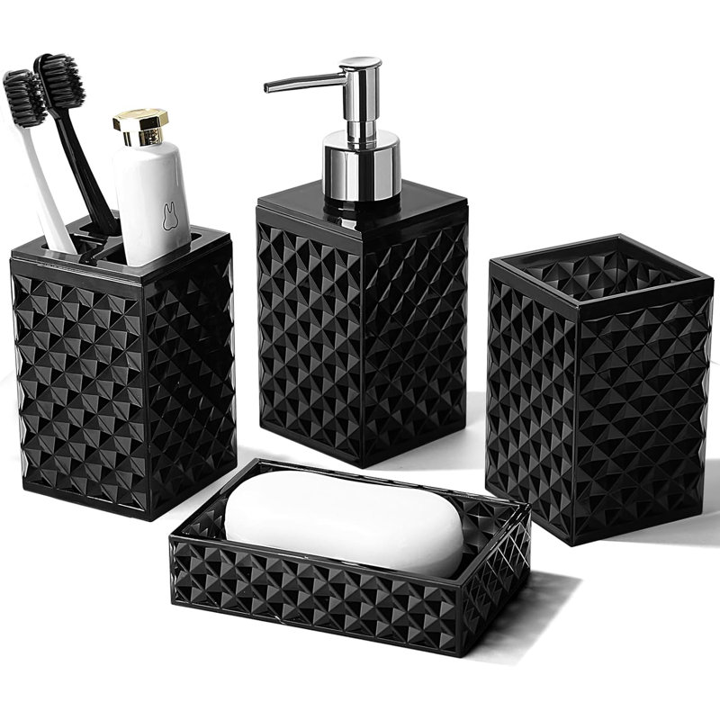 Ensemble de 4 comptoirs de salle de bain en acrylique sans BPA
