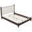 Queen Size Wood Platform Bed with Upholstered Headboard, Espresso Frame+Beige Fabric-800682936-800682939