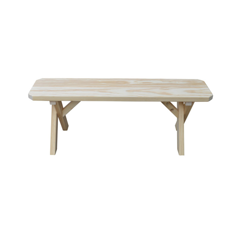 Banc de pique-nique en bois Sempronius, Brut