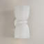 Applique murale en céramique cannelée 2 lumières l 8 po x H 16,75 po blanc mat