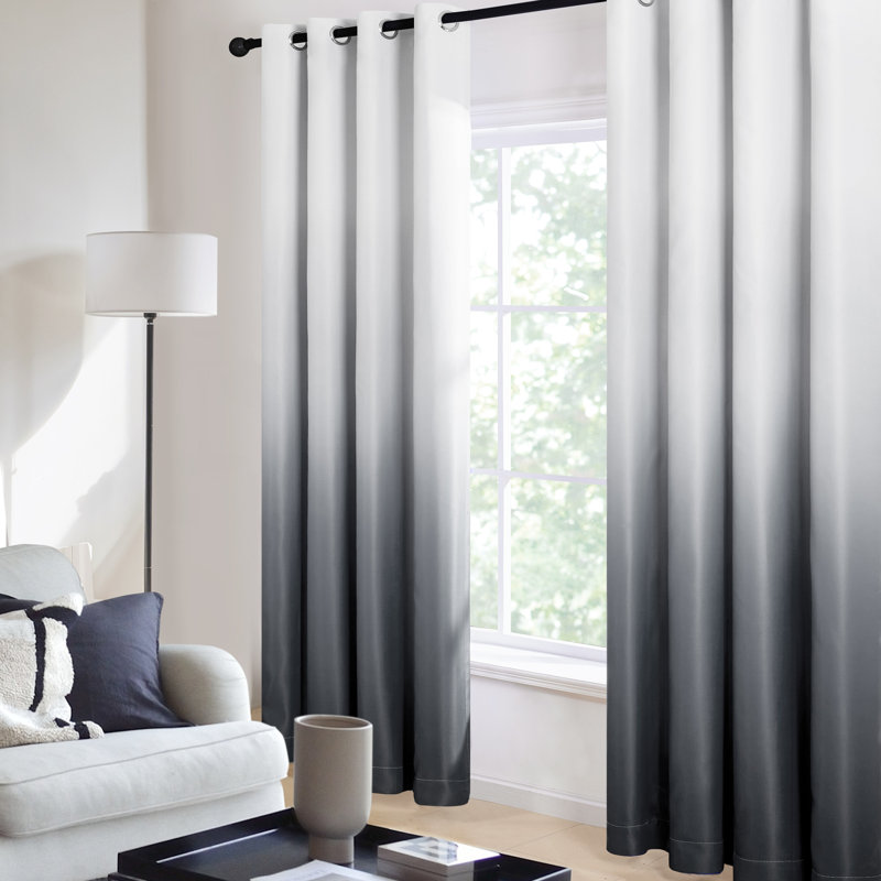 Dorinda  Room Darkening Curtain Single Panel, 52" W x 84" L, Light Gray