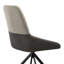 Chaises de salle à manger pivotantes modernes Jiahang avec dossier rembourré et pieds en métal noir-91886733