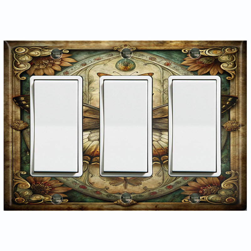 Couvercle de plaque d'interrupteur en métal; Fauteuil à bascule GFI de taille standard US 3 - papillon