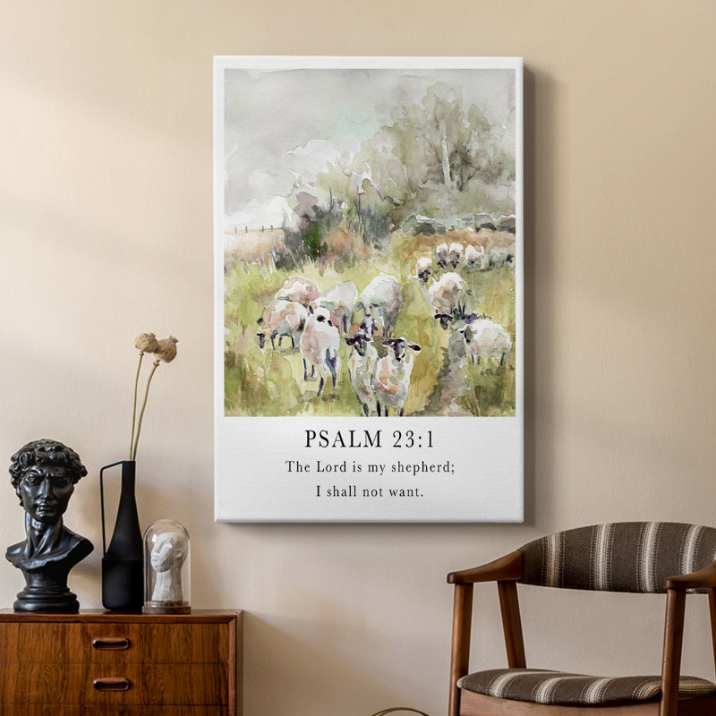 Psaumes 23: 1 - galerie Cavas personnalisée, H 48 po x l 32 po