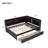 Full Size L-Shaped Bookcases Bed Frame With Power Outlets, With Usb Charging Function Charging Ports,Two Drawers-193006783