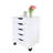 FixtureDisplays® 17 X 15 X 25" 5-Drawer Cabinet, White Bedside Table Nightstand, Slide Drawer, Easy Mobility on Wheets 10200