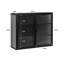 Armoire murale moderne à deux portes avec portes en verre 27,56 po avec trois niveaux de rangement pour le hall d'entrée, la salle de bain et la salle à manger-1388508990