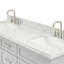 Meuble-lavabo double autoportant de 67 po avec plateau en marbre Hamara Hamlet-93068144