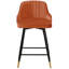 Swivel Velvet Upholstered Counter & Bar Stool With Solid Metal Frame-1921254708-1929667215