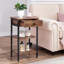 Table de chevet 1 tiroir en acier brun-123754832-86787626
