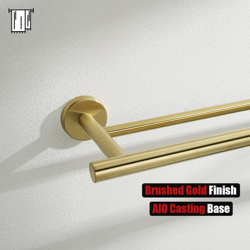 20.5 " Wall Towel Rack, Gold