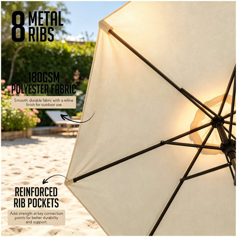 116cm Tilt Beach Parasol