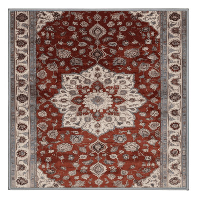 Machine Washable Persian Gray Area Rug