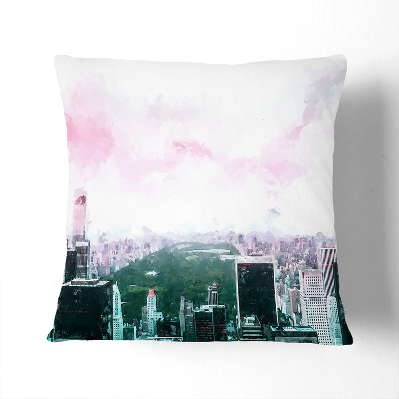 Abstract Square Cushion, 55cm H x 55cm W x 20cm D, Black