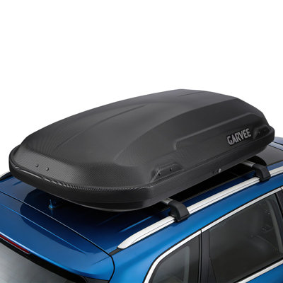 Lockable ABS Hard Shell Roof Cargo Carrier 11.5 Cu Ft Dual Side Opening Rooftop Cargo Box 135 LBS Load Capacity for SUV Road Trips and Camping