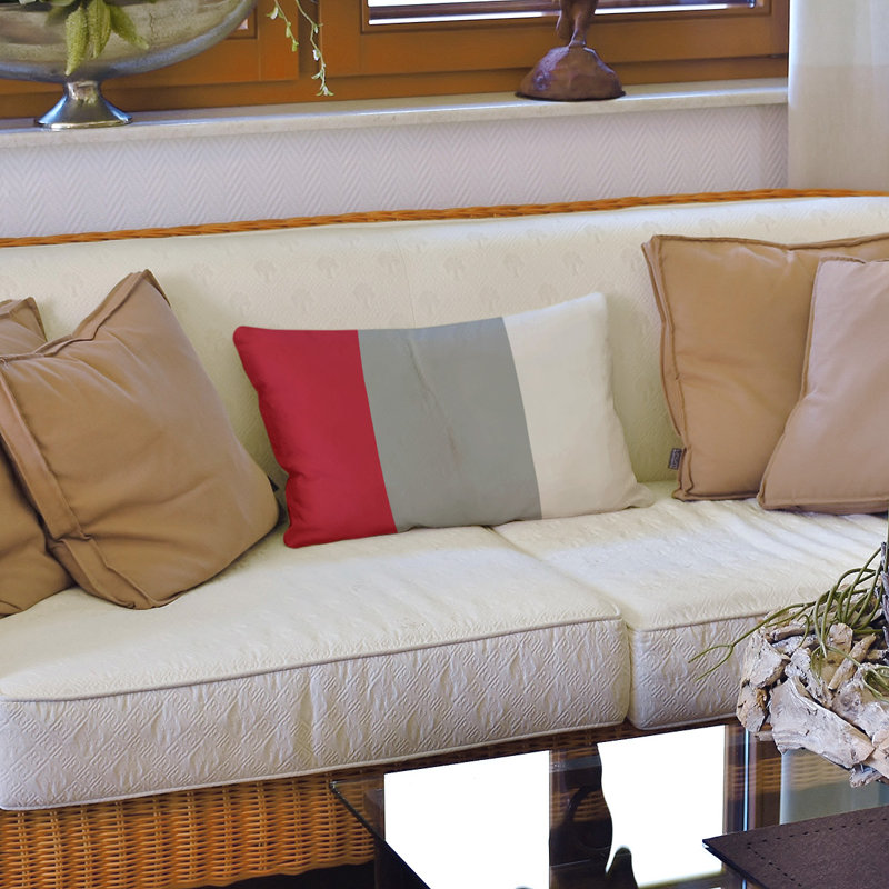 Housse de coussin lombaire Atlanta, Bordeaux / Gris, Atlanta