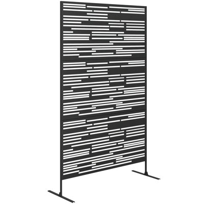 Écran d'intimité en métal pour patio, séparateur d'espace extérieur transparent à panneaux multiples, treillis de support de plante grimpante à double usage, fixation facile pour la cour extérieure