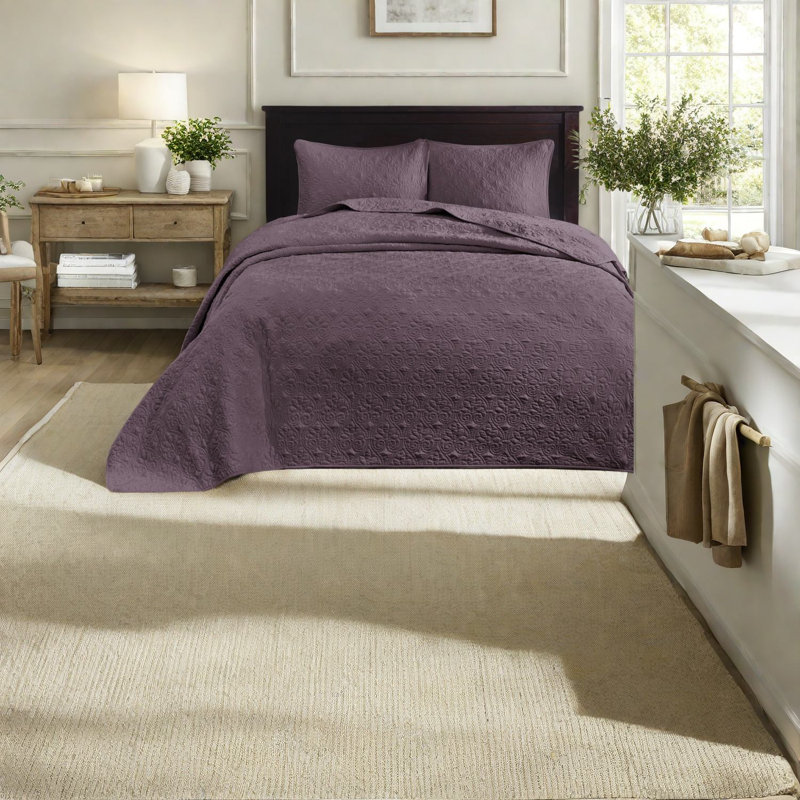 Ensembles de literie réversibles confortables en coton, très grand mauve pour la maison
