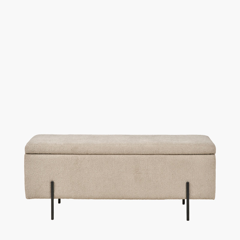 Brebner 120cm Wide Rectangle Solid Colour Standard Ottoman with Storage