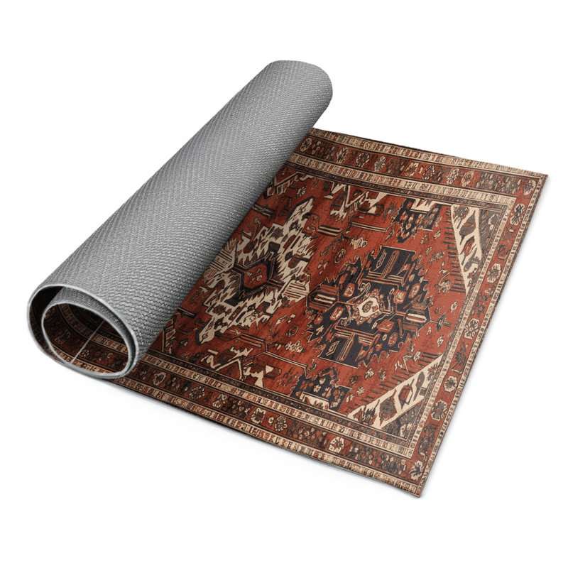 Tapis turc intérieur et extérieur brun, Rectangulaire 3 pi x 5 pi