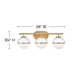 Arie 3 Light Frosted Dimmable Vanity Light