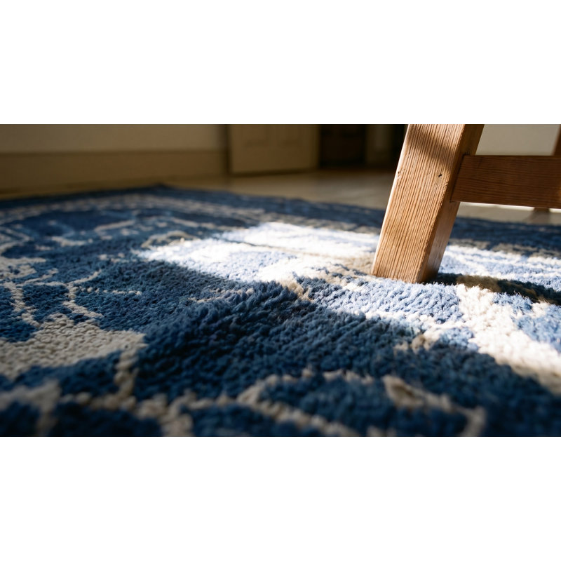 Hand Knotted Pile 1920s Wool Allover Blue Antique Chinese Rug