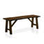 Banc en bois massif rustique avec finition en noyer rustique 1pc