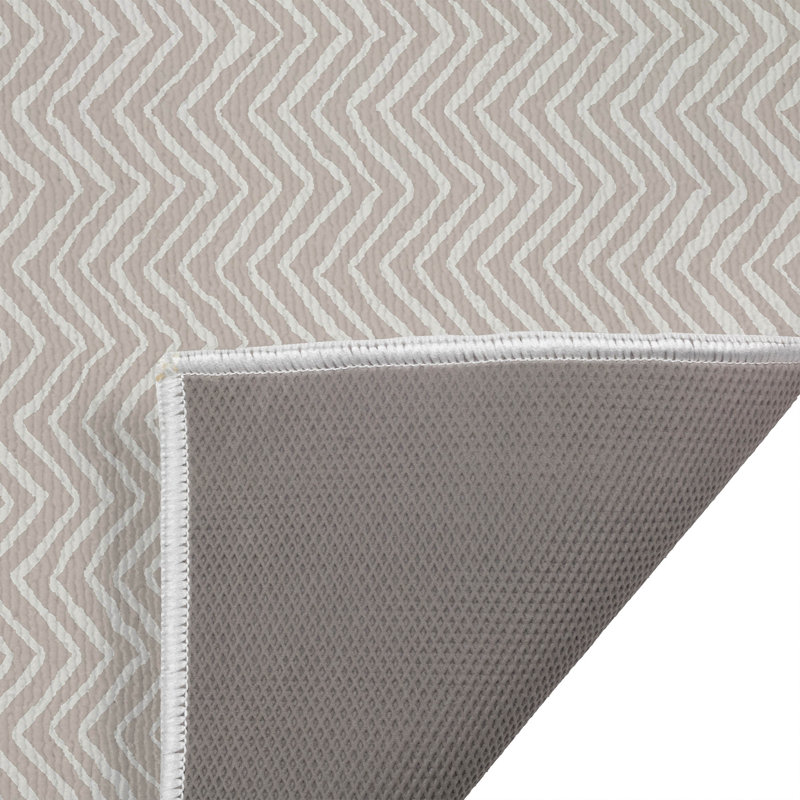 Chevron Snug Outdoor Doormat, 21" W x 34" L, Taupe