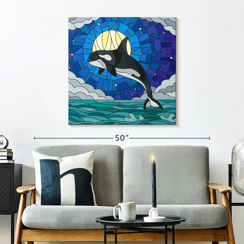 Orque en verre coloré Crowle, H 30 po x l 30 po