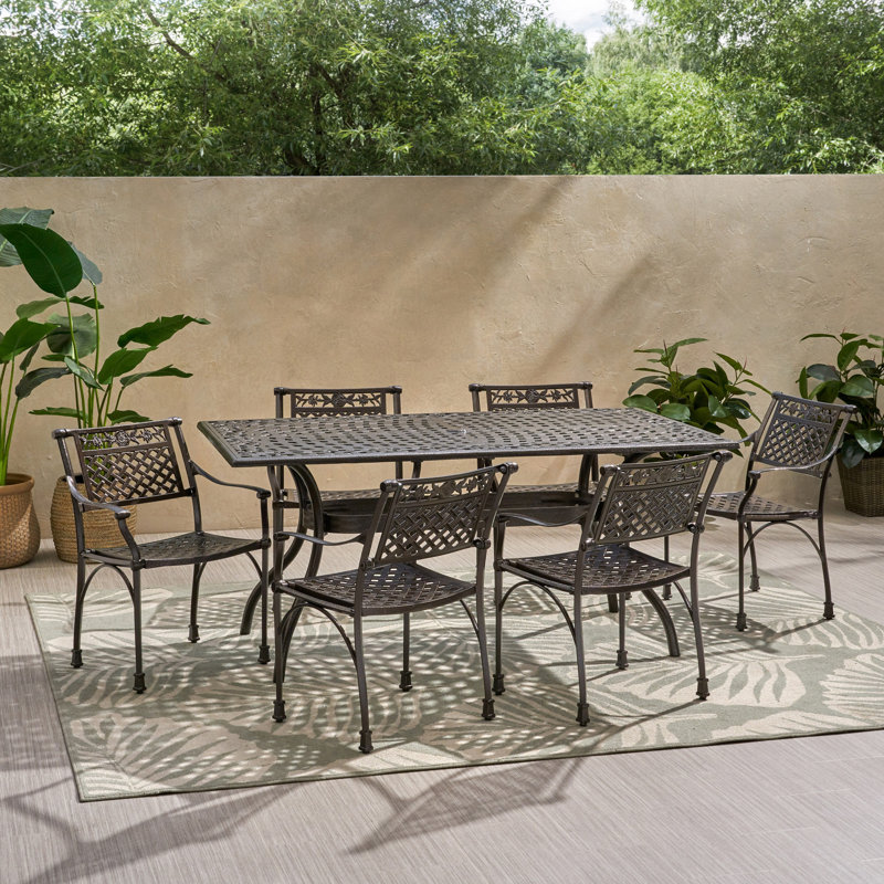 Licola 6 - Person Patio Dining Set with Rectangular Table