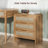 (Set of 2)Rattan Nightstand with Charging Station-296126407-296126456