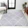 Mandrel Minimalist Diamond Trellis Light Gray/White Rug